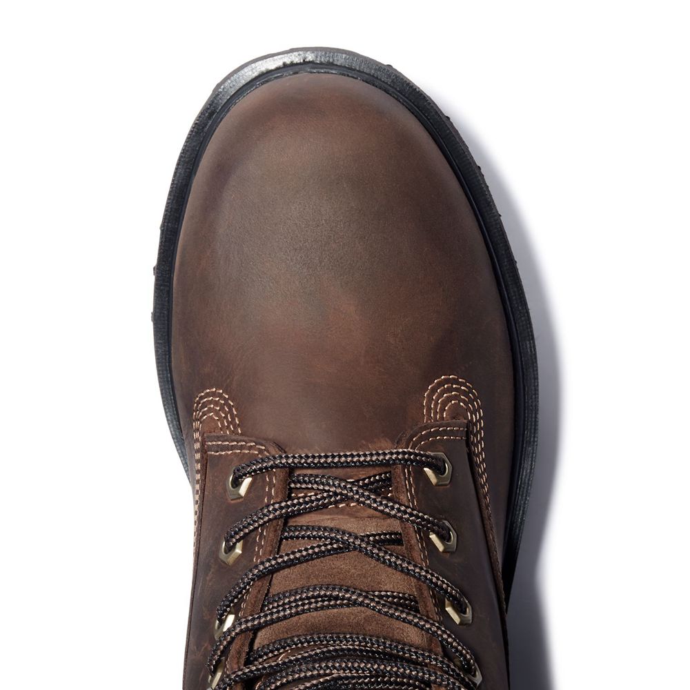 Timberland Pro Μποτακια Ανδρικα Καφε - Direct Attach 6\" Soft Toe - Greece 4509873-SN